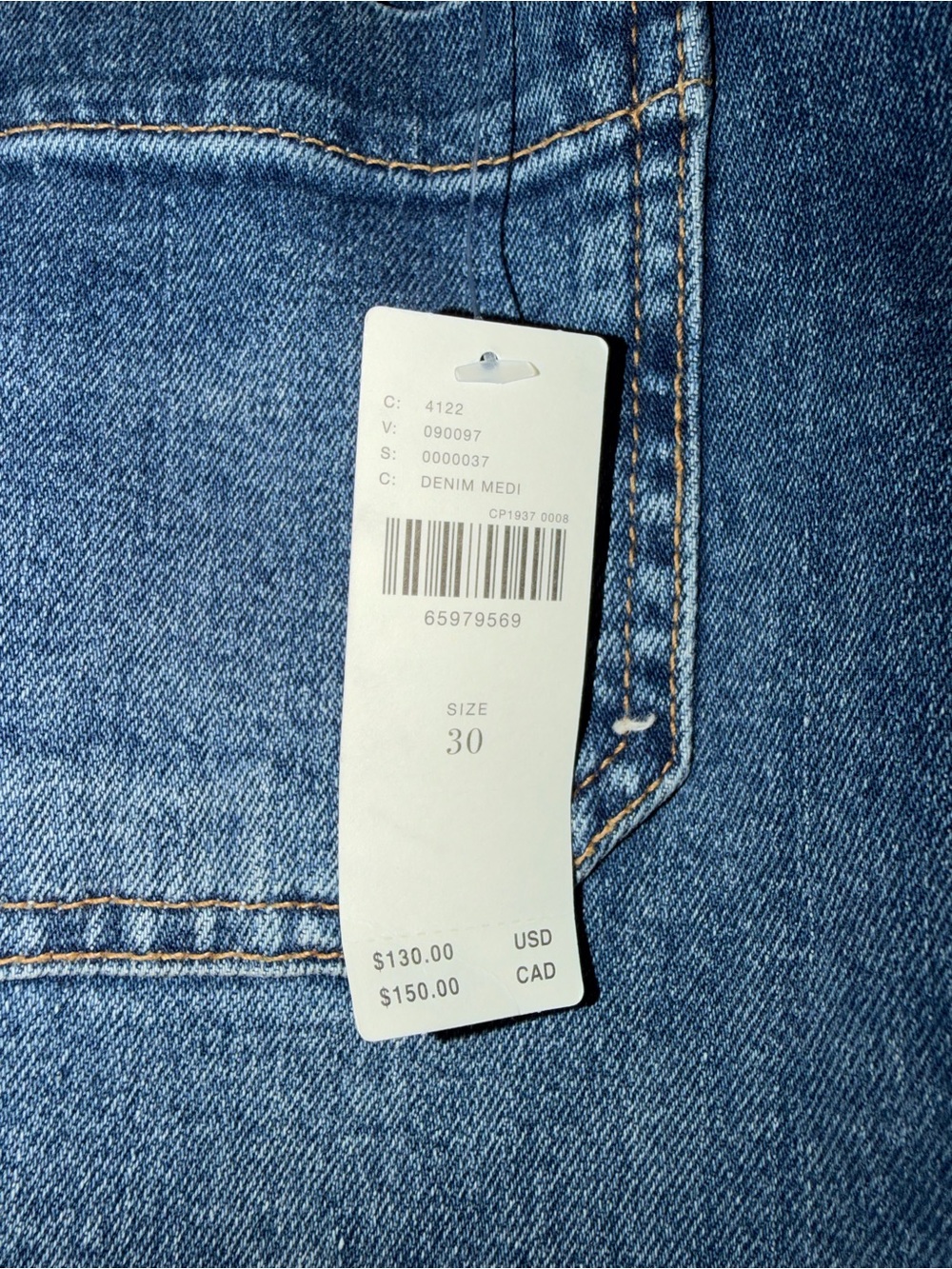 Pilcro Wide-Leg High-Rise Jeans — Denim Blue Sz 30 NWT - Picture 3 of 6